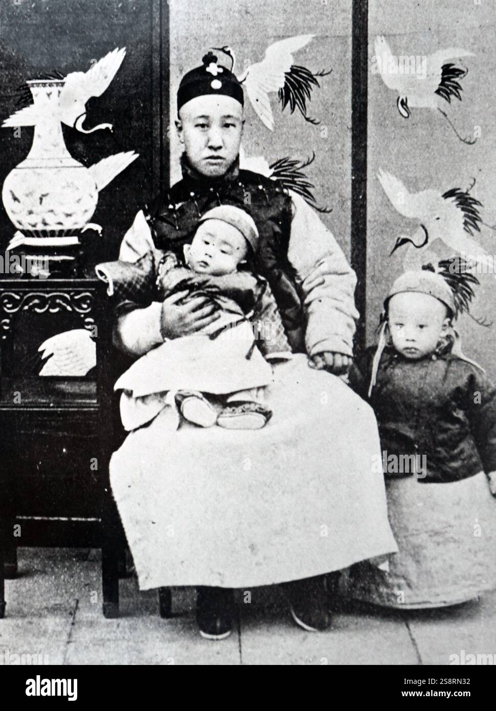 Fotografia di Puyi (1906-1967) l'ultimo imperatore della Cina e il dodicesimo e ultimo sovrano della dinastia Qing. In data xx secolo Foto Stock