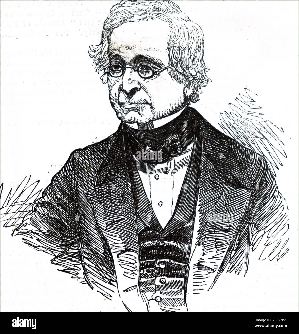 Ritratto di Richard Phillips (1778-1851) un chimico britannico e membro della Royal Society. Datata del XIX secolo Foto Stock