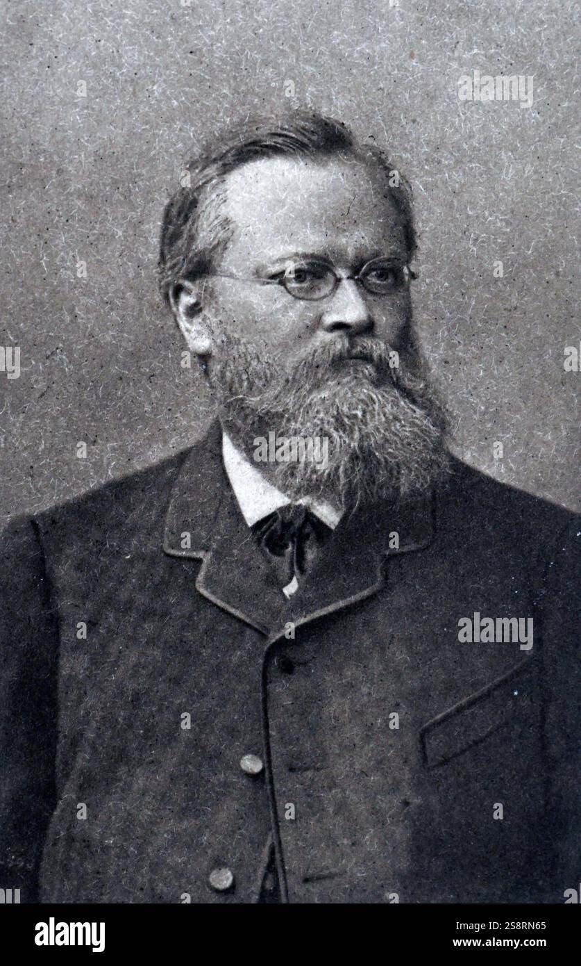 Ritratto fotografico di Carl Friedrich Wilhelm Peters (1884-1894) un astronomo tedesco. Datata del XIX secolo Foto Stock