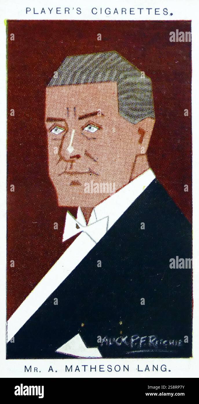 Del lettore carta di sigaretta raffiguranti Matheson Alexander Lang (1879-1948) era un canadese nato a stadio e attore di cinema e drammaturgo all inizio del XX secolo. Egli è ricordata soprattutto per le sue interpretazioni di ruoli in Gran Bretagna in Shakespeare gioca. In data xx secolo Foto Stock