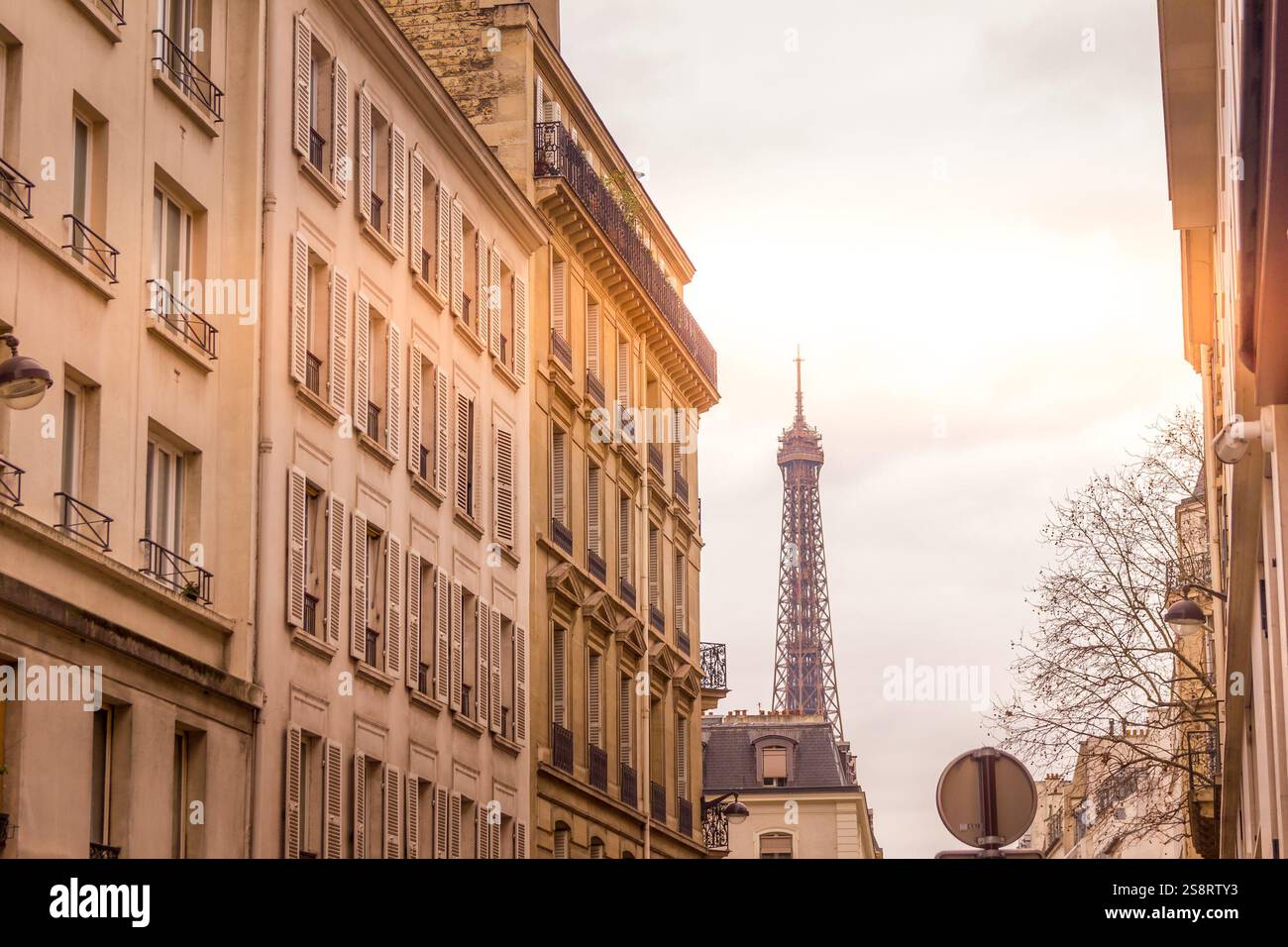 Parigi e la Torre Eiffel, Francia Foto Stock