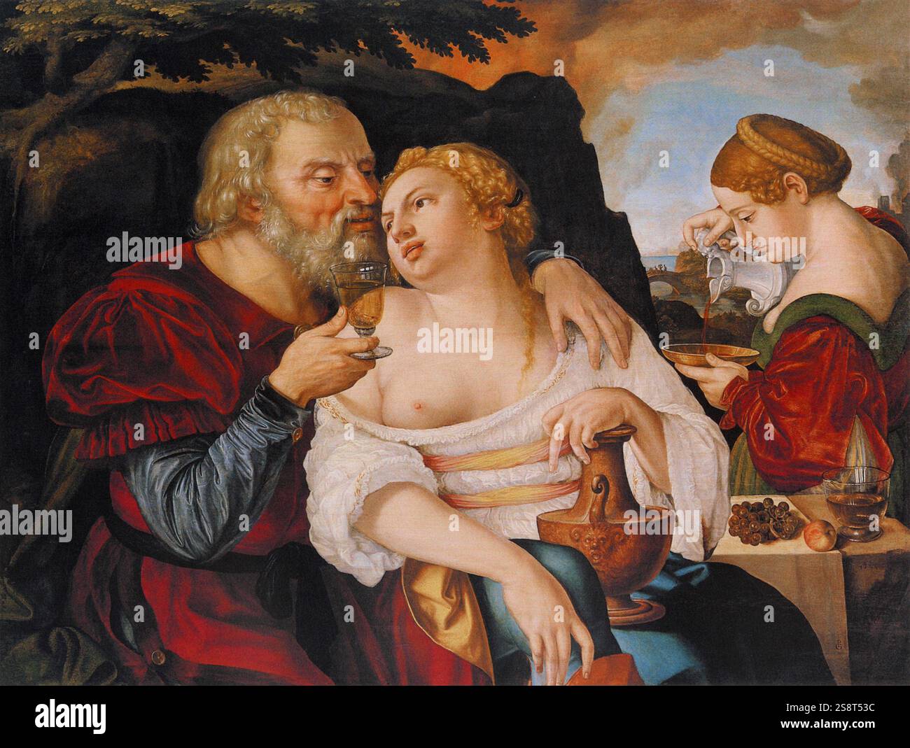 Lot e le sue figlie Georg Pencz - Foto Stock