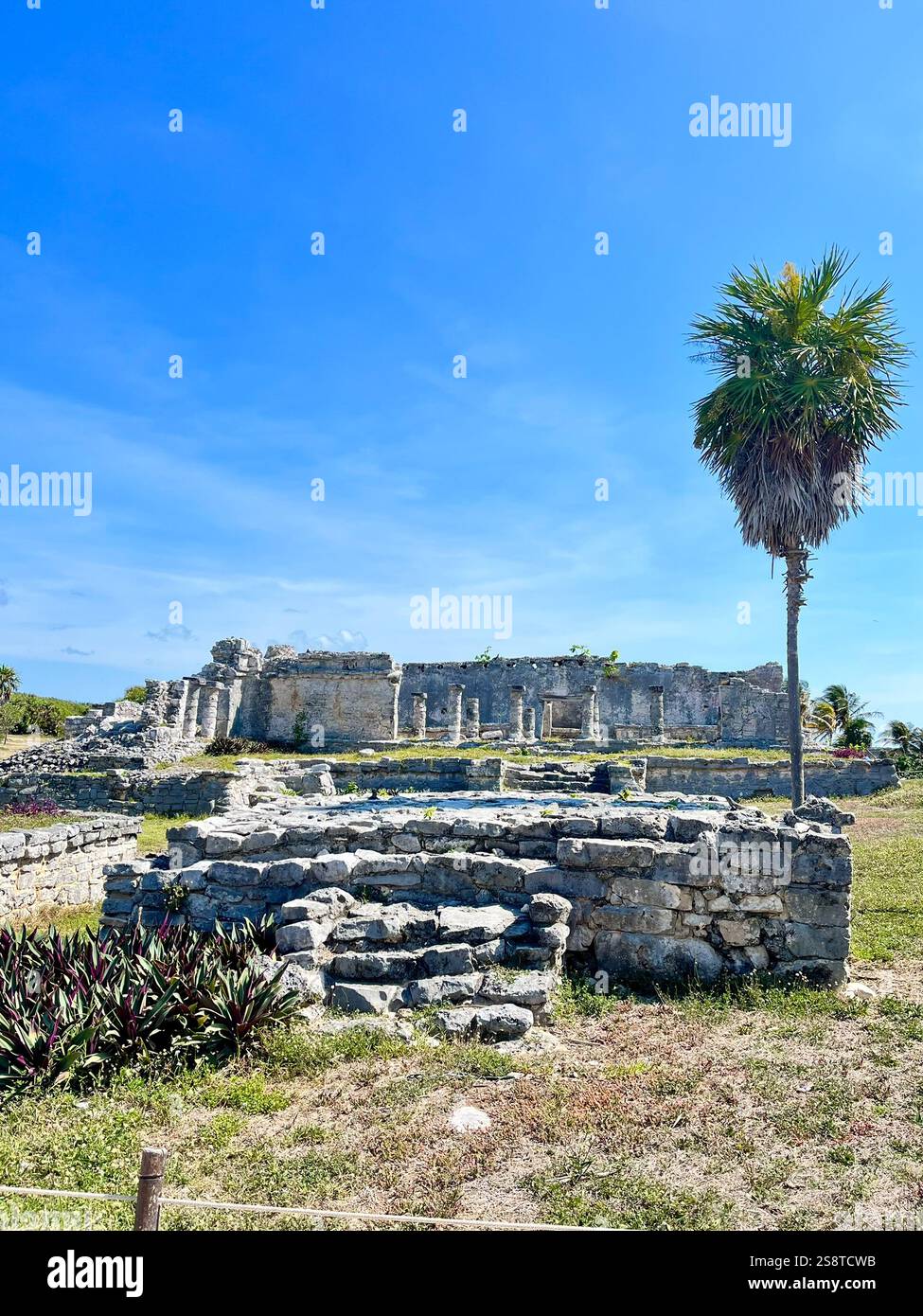 Rovine Maya a Tulum in Messico - Immagine stock catturata con smartphone