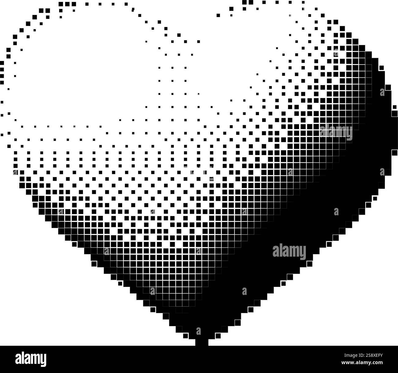 Icona a forma di pixel nero isolata sullo sfondo in stile 3D oldschool di un PC retrò Illustrazione Vettoriale