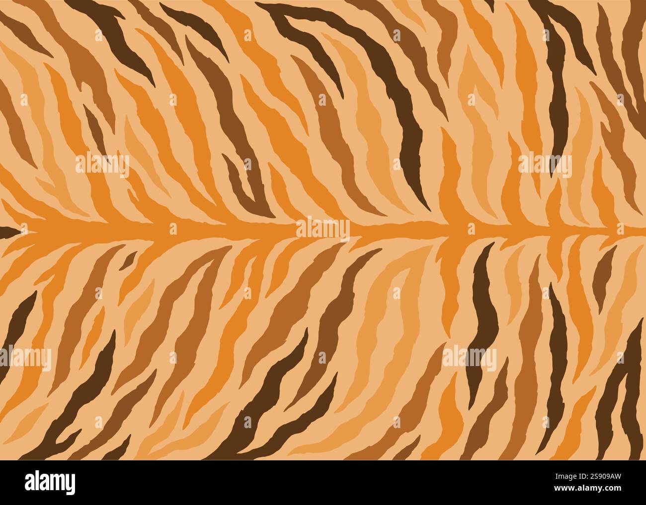 Design a strisce tigre astratte, sfondo dell'illustrazione vettoriale. illustrazione del design della pelliccia della fauna selvatica. Illustrazione Vettoriale