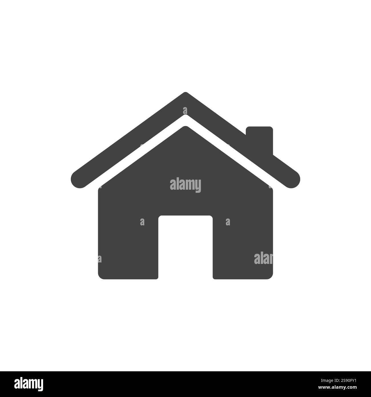 simbolo dell'icona della home web isolato su sfondo bianco Illustrazione Vettoriale