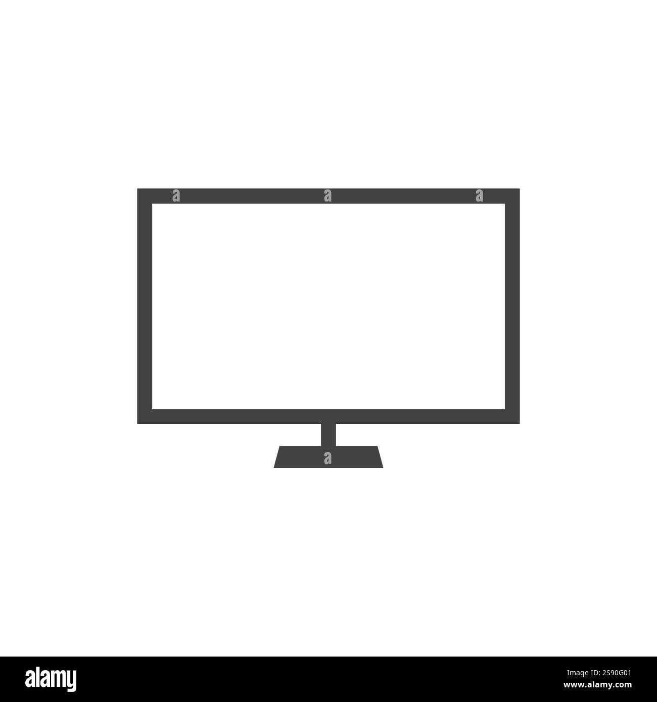 icona dello schermo del monitor vettore piatto isolato su sfondo bianco Illustrazione Vettoriale