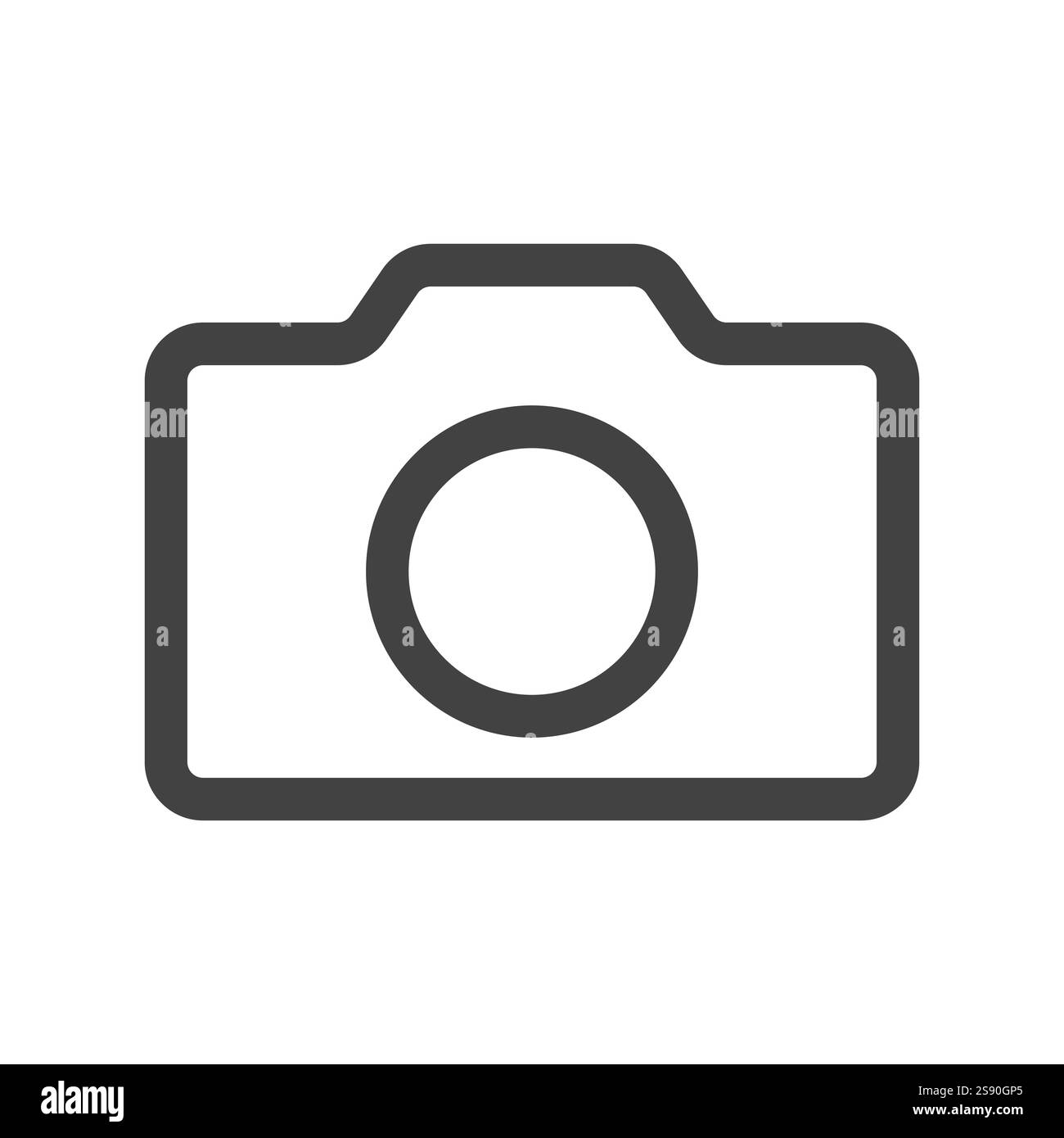 immagine vettoriale dell'icona della linea per fotografia Illustrazione Vettoriale