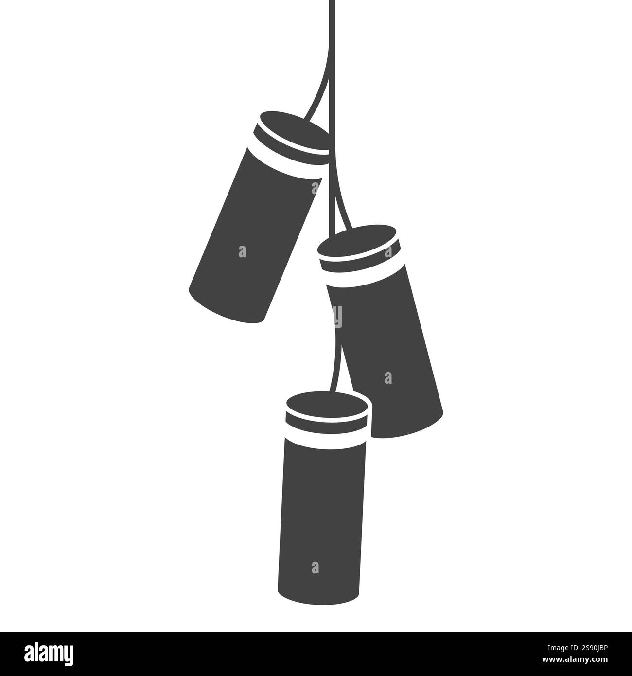 Visualizzazione dell'icona di Firecracker vettore piatto isolato su sfondo bianco Illustrazione Vettoriale