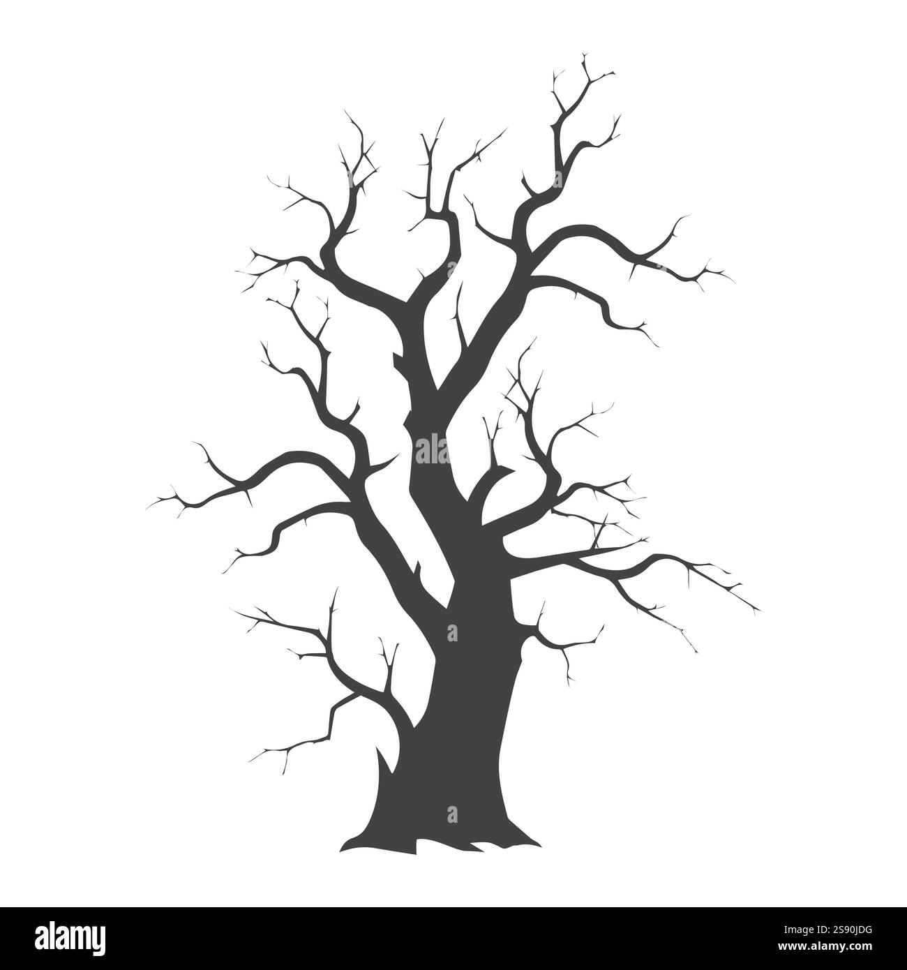 illustrazione del vettore piatto dell'icona dell'albero asciutto Illustrazione Vettoriale