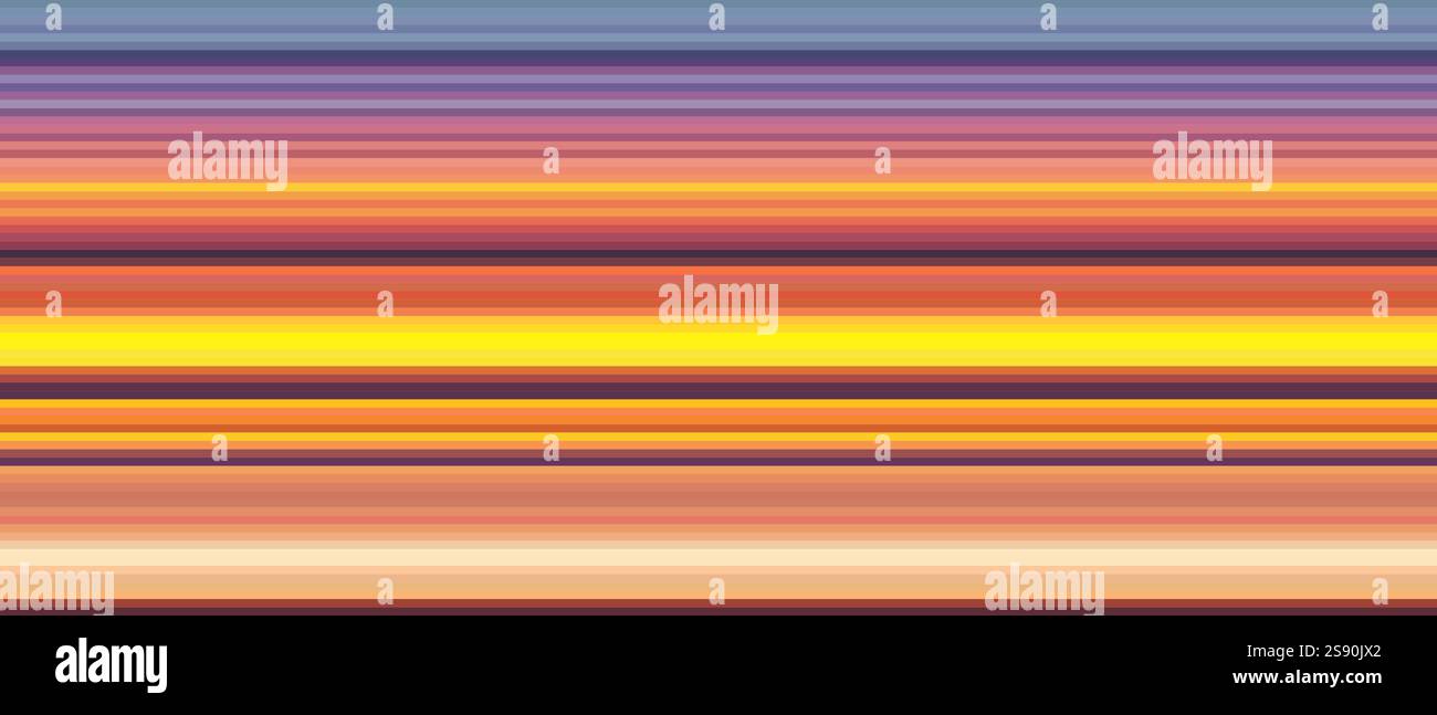 sfondo astratto con strisce orizzontali in una varietà di colori vivaci Illustrazione Vettoriale