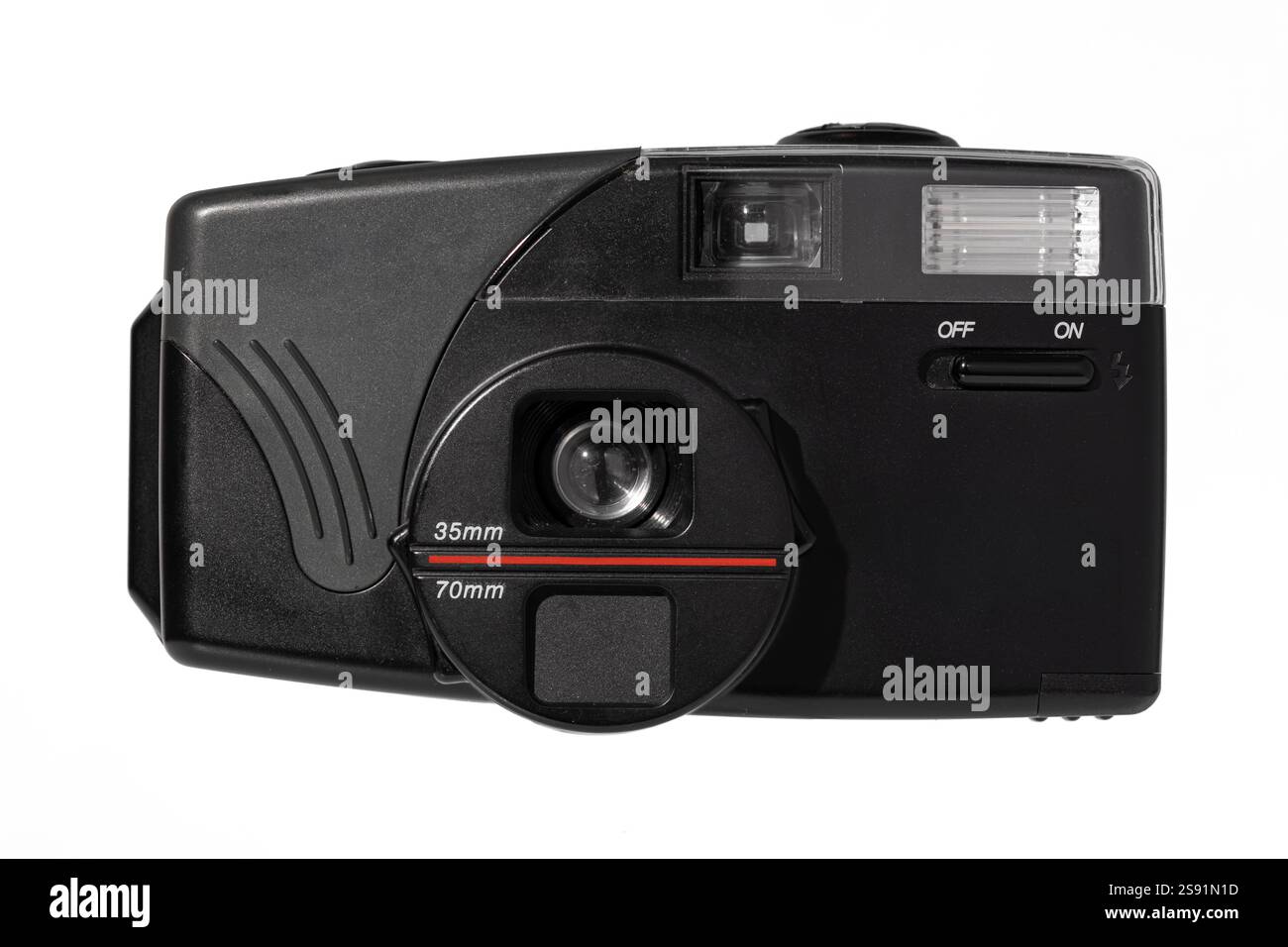 Telecamera a pellicola compatta vintage isolata su sfondo bianco Foto Stock