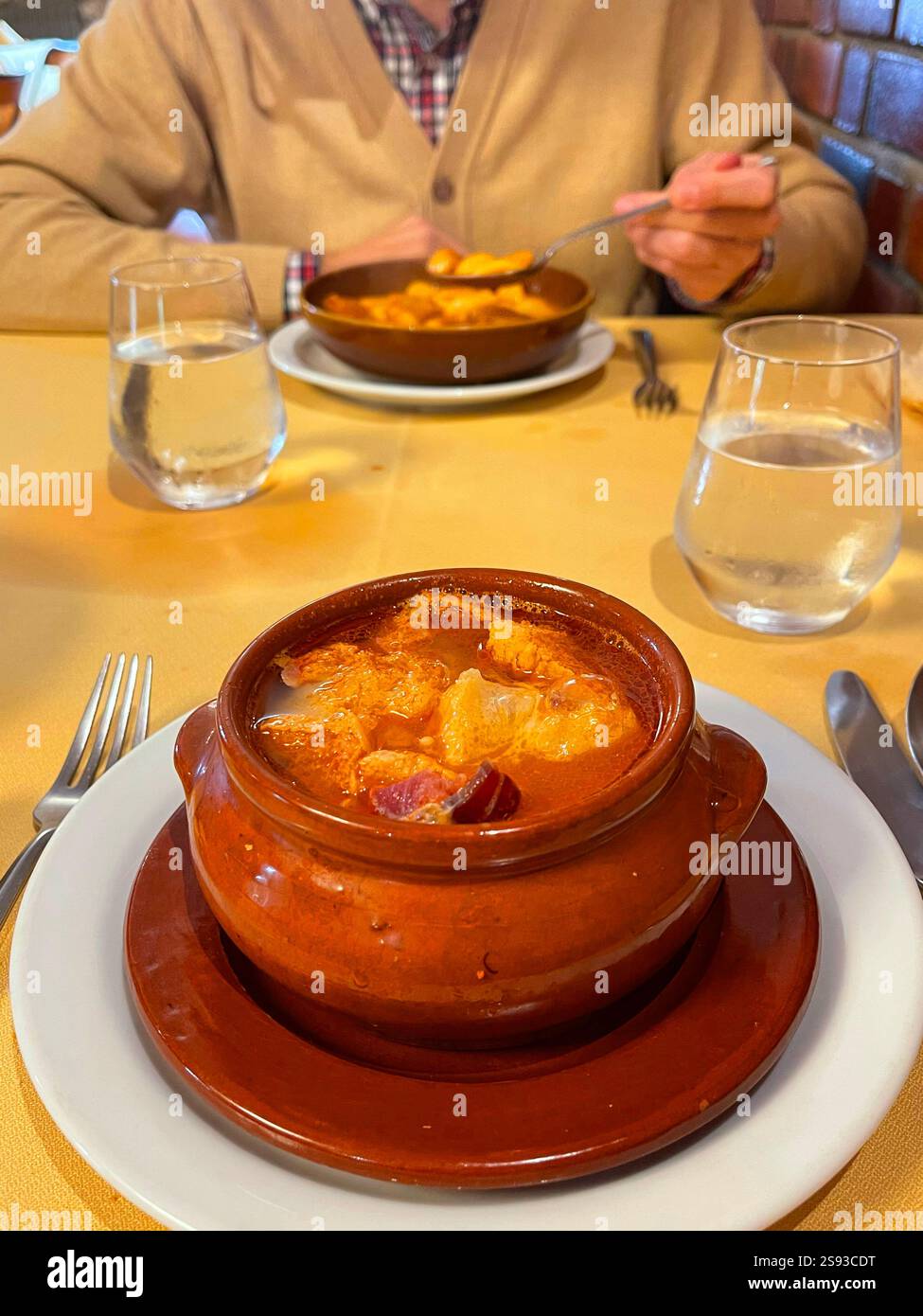 Zuppa castigliana. Spagna. Foto Stock