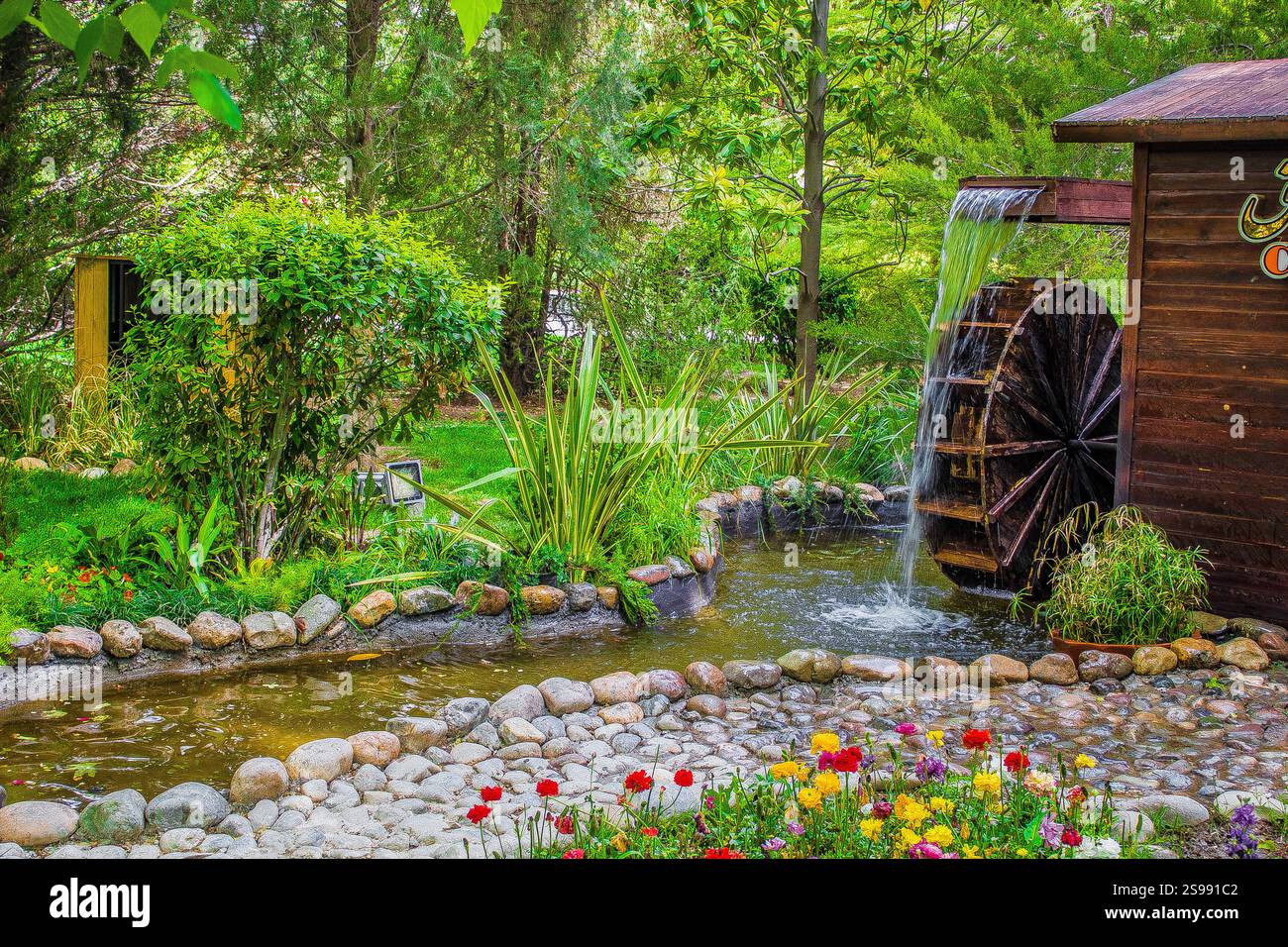 Questo è un giardino di fiori. E' il posto migliore per vedere ogni fiore da tutto il mondo. Tutta la bellezza del mondo è qui nella stagione primaverile Foto Stock