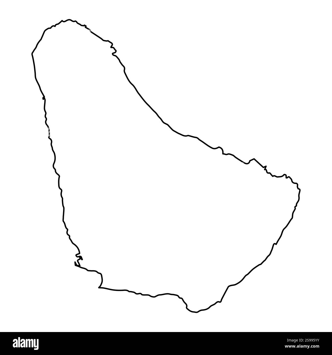 Mappa di Barbados, Isola dei Caraibi Illustrazione Vettoriale