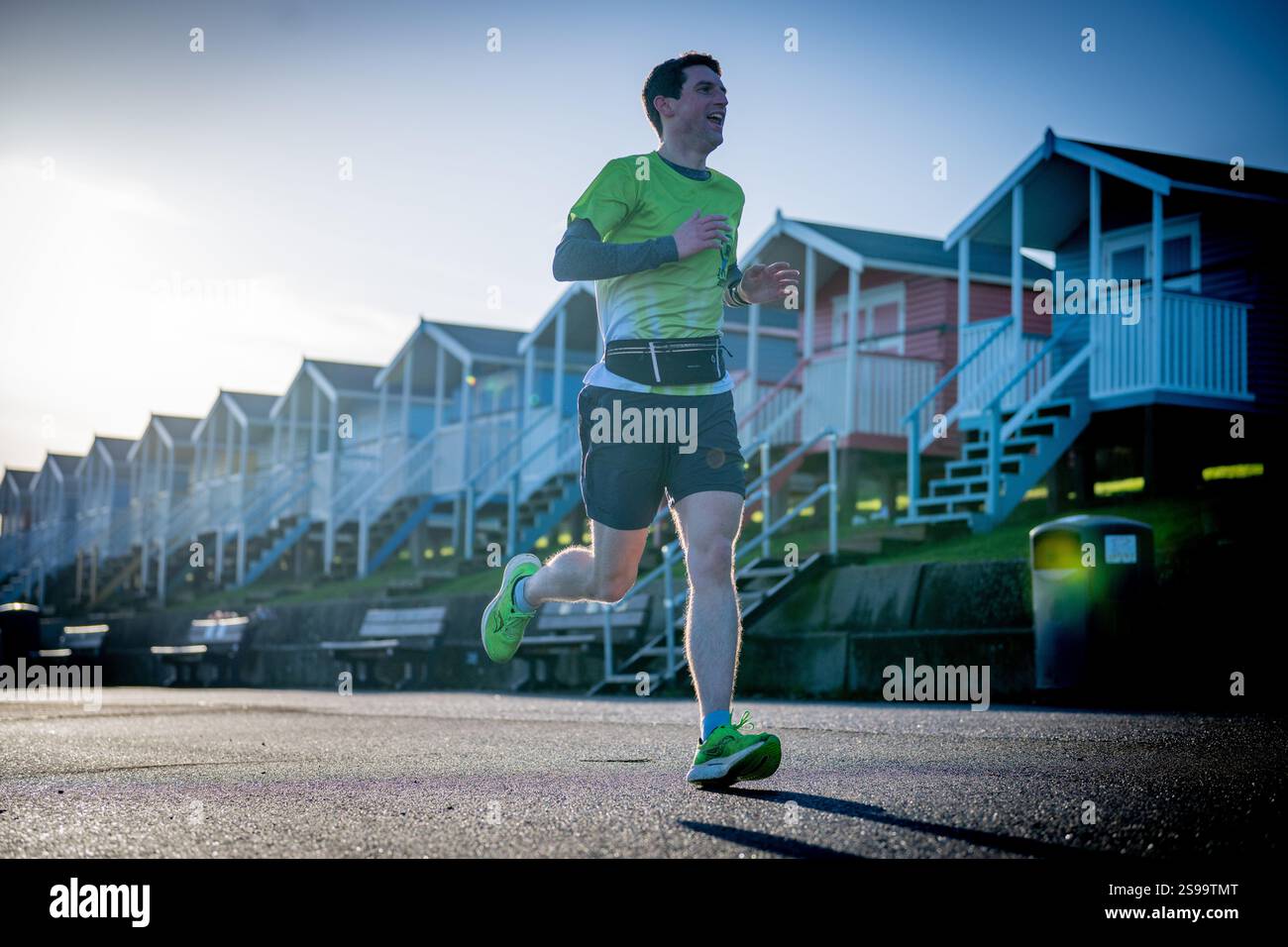 Parkrun UK at Minster Leas, Isola di Sheppey, 25 gennaio 2025 Foto Stock