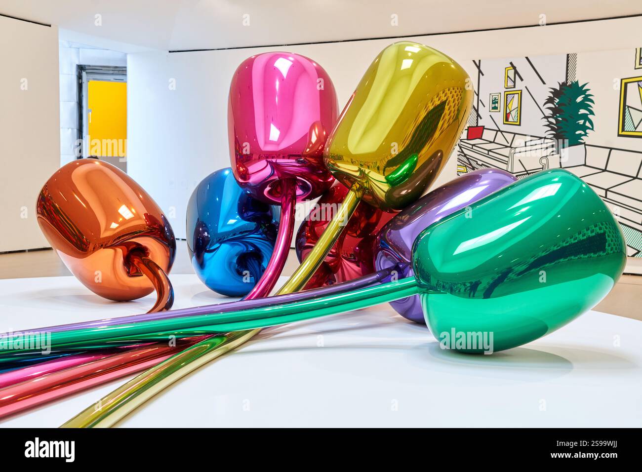 JEFF KOONS, (1955-), Tulips, 1995-2004, Museo Guggenheim, Bilbao, Paesi Baschi, Spagna Foto Stock