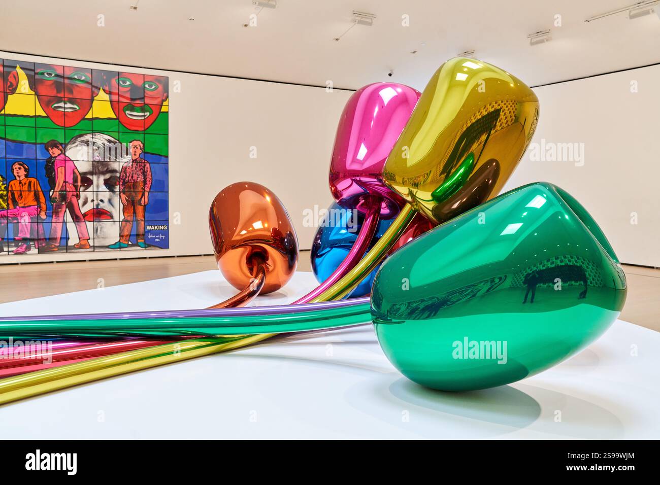 JEFF KOONS, (1955-), Tulips, 1995-2004, Museo Guggenheim, Bilbao, Paesi Baschi, Spagna Foto Stock