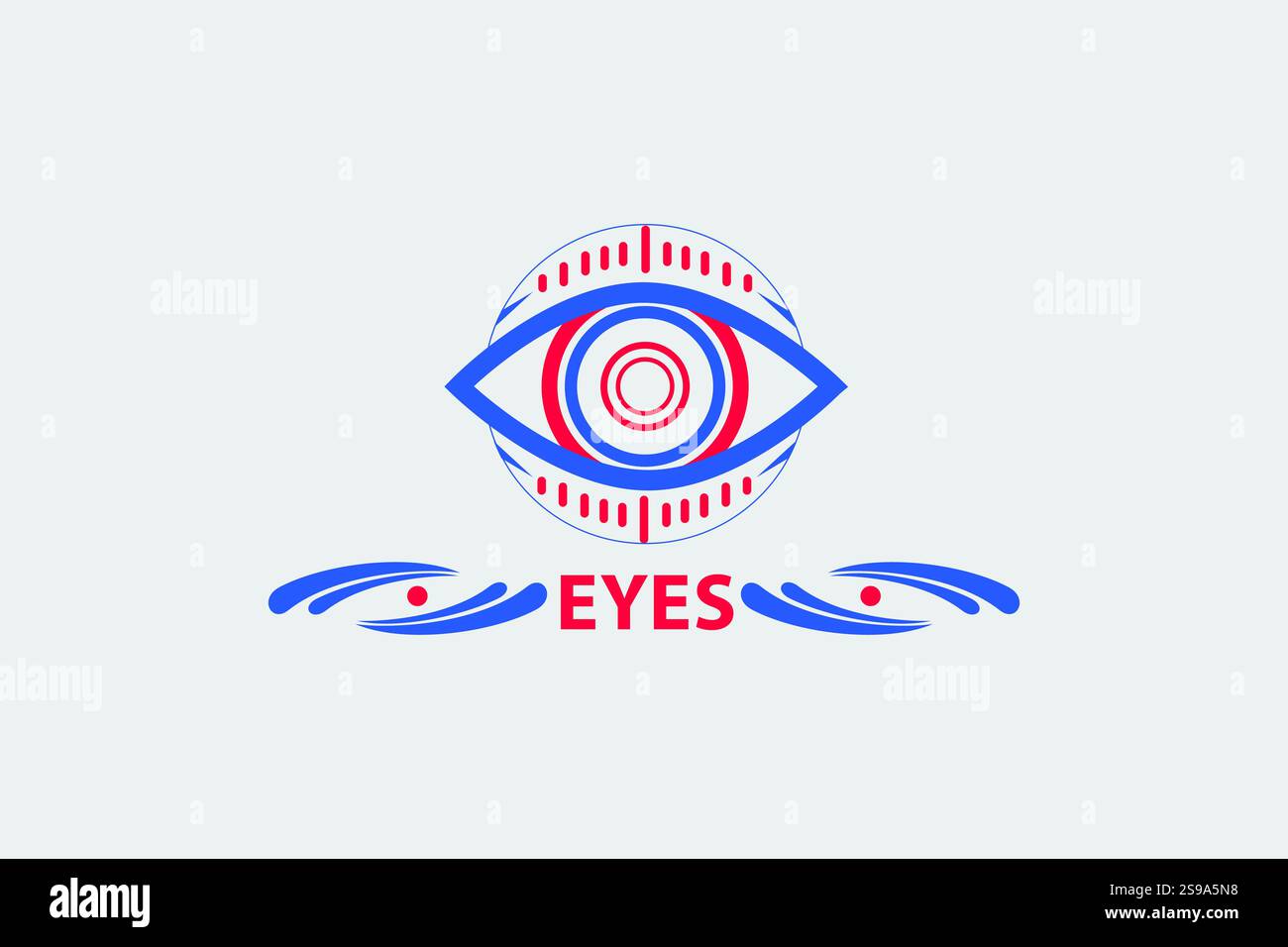 Eye Logo Design Professional e Classic Illustrazione Vettoriale