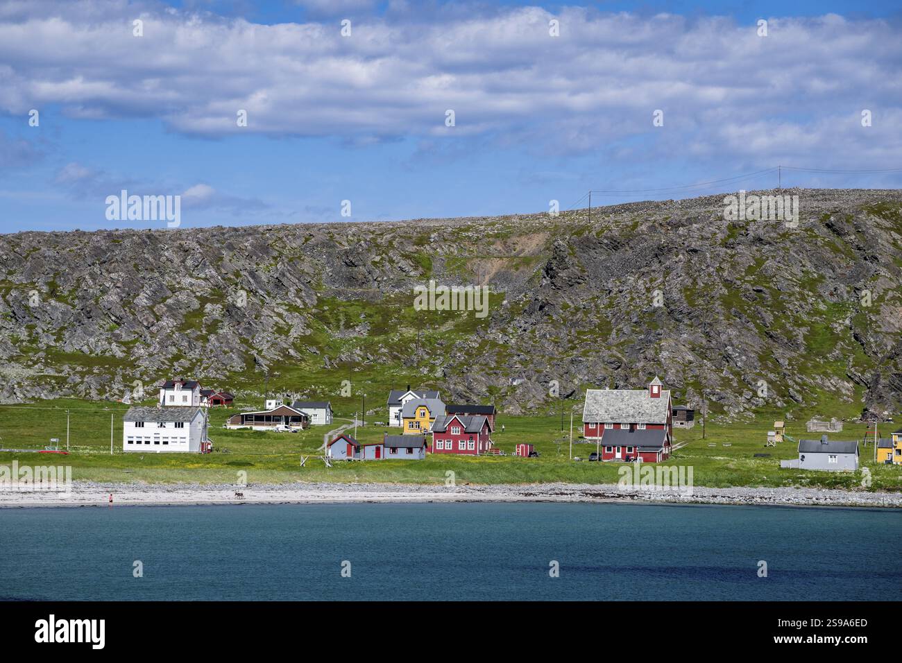 Case a Hamningberg, Varanger, Finnmark, Norvegia, Europa Foto Stock Case a Hamningberg, Varanger, Finnmark, Norvegia, Europa Foto Stock