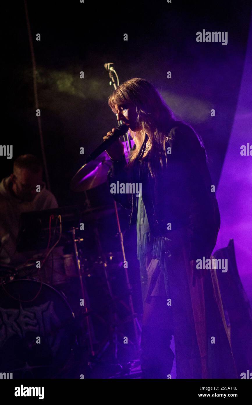 Greta live in concerto al GrimFest, Aarhus, Danimarca Foto Stock