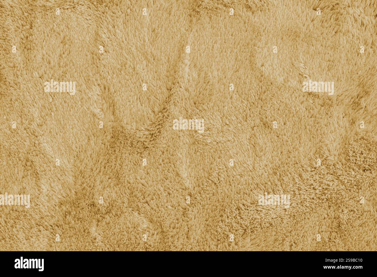 Morbida moquette gialla. Morbida pelliccia tessile sintetica, tessuto morbido, sfondo in tessuto coperta. Sfondo, sfondo, tinta unita Foto Stock