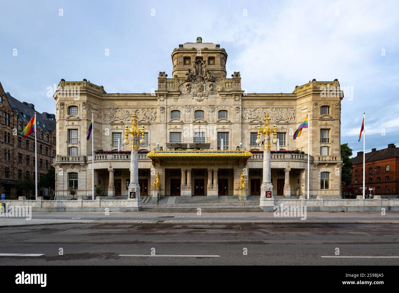 Stoccolma, Svezia - 4 agosto 2024: Il Royal Dramatic Theatre di Stoccolma, teatro nazionale svedese per il "dramma parlato", fondato nel 1788. Foto Stock