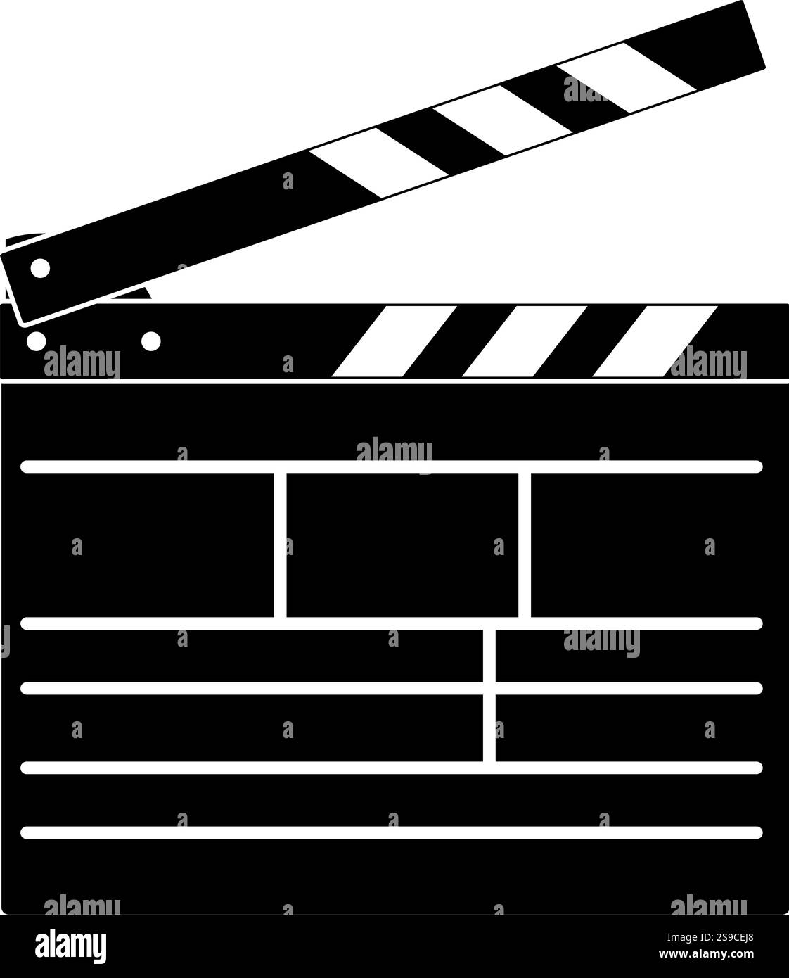 File vettoriale EPS digitale Movie Clapboard | grafica a tema Film di alta qualità per progetti creativi e progetti cinematografici Illustrazione Vettoriale