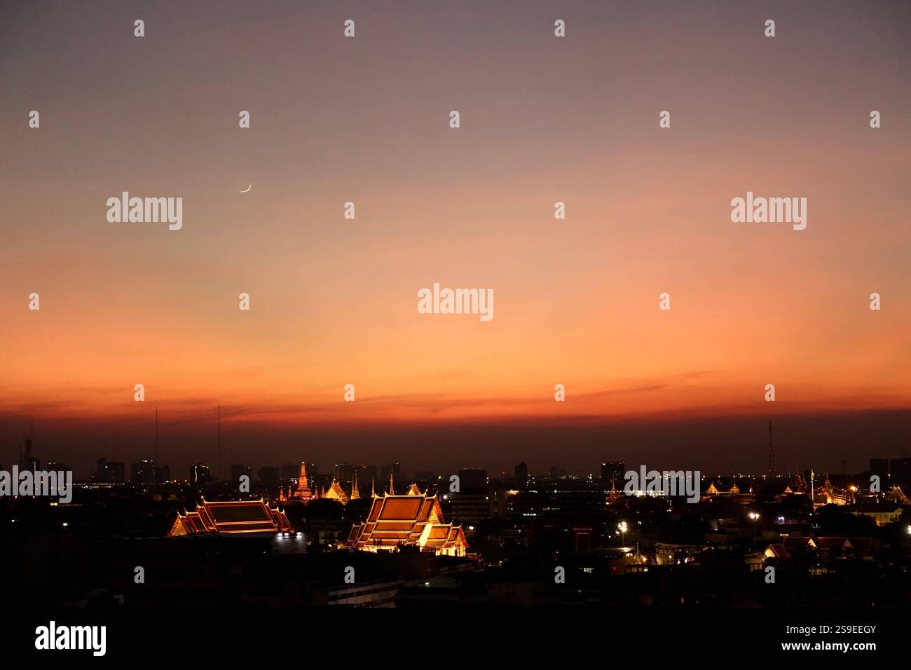 Tramonto a Bangkok Foto Stock