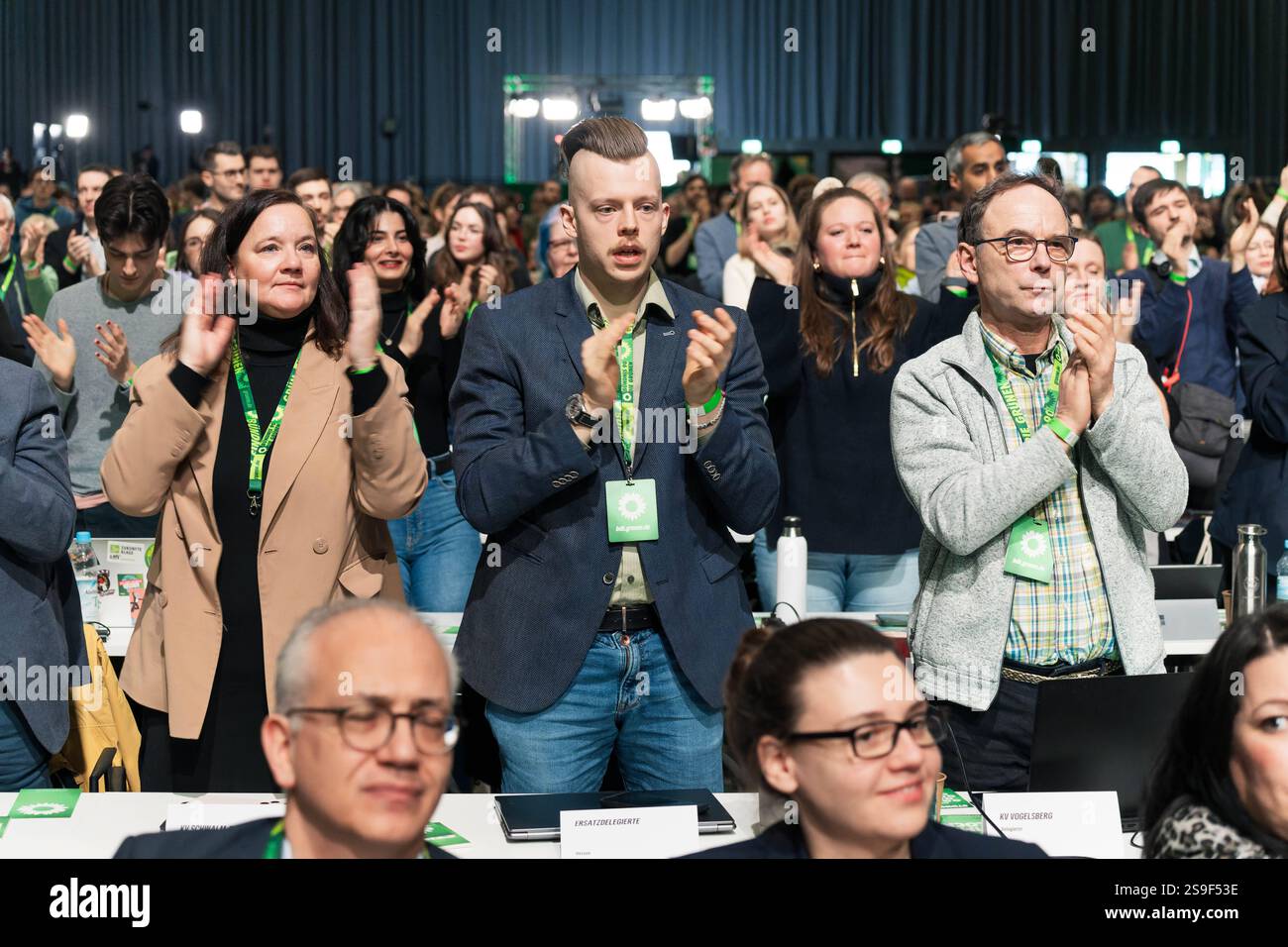 26.01.2025,Berlino,Bundesdelegiertenkonferenz Bündnis 90 Grüne im CityCube *** 26 01 2025,Berlino,Alleanza 90 Conferenza dei delegati federali dei Verdi nella CityCube Foto Stock