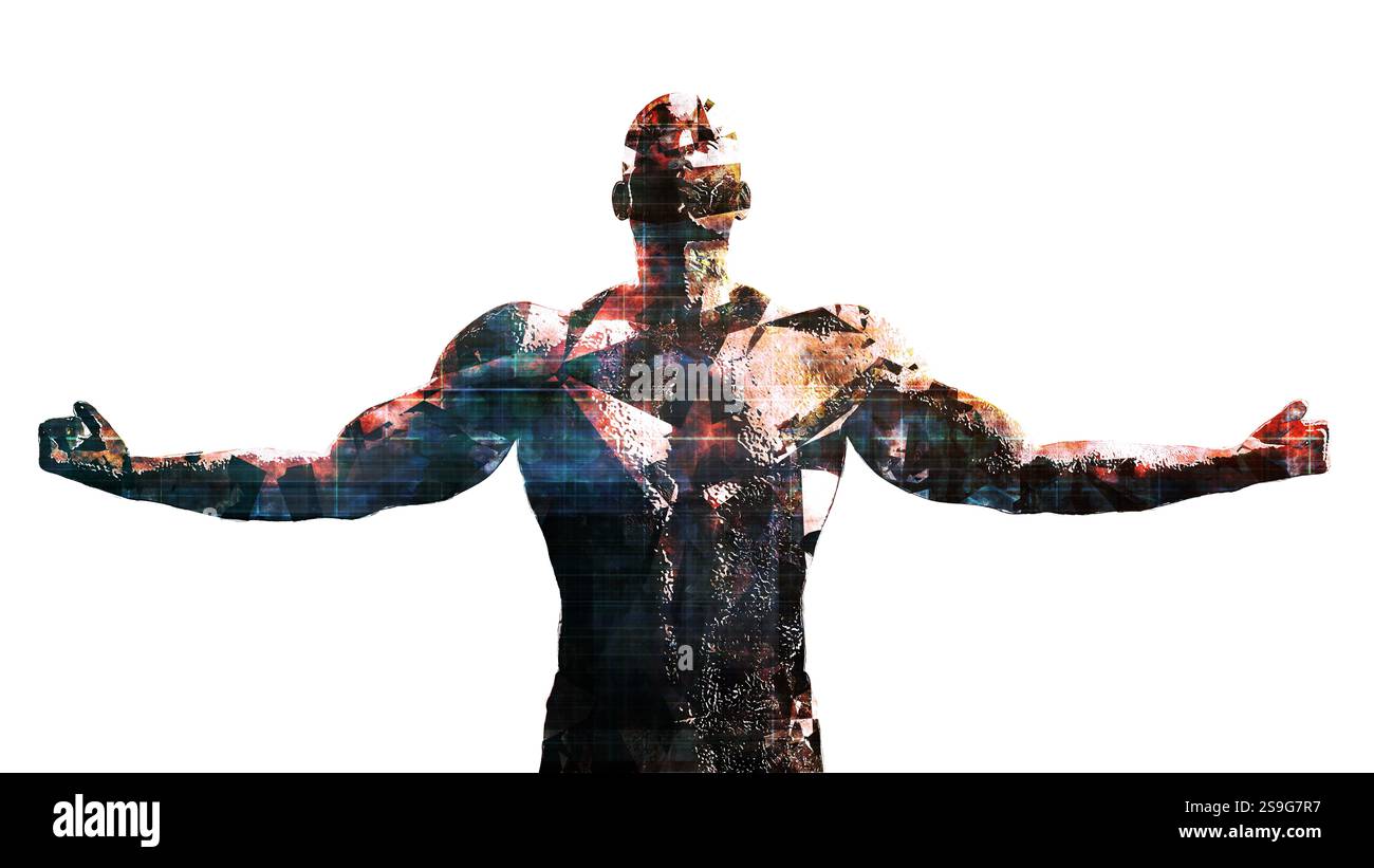 Il concetto di progresso tecnologico e di Leap Forward Revolution Foto Stock