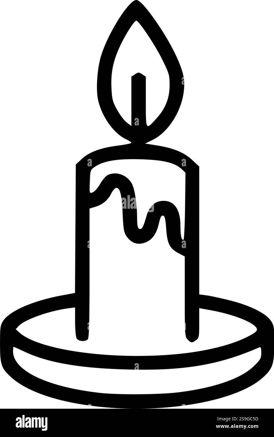 Silhouette a candela perfetta per l'artigianato natalizio, design spirituali e progetti di sublimazione Illustrazione Vettoriale