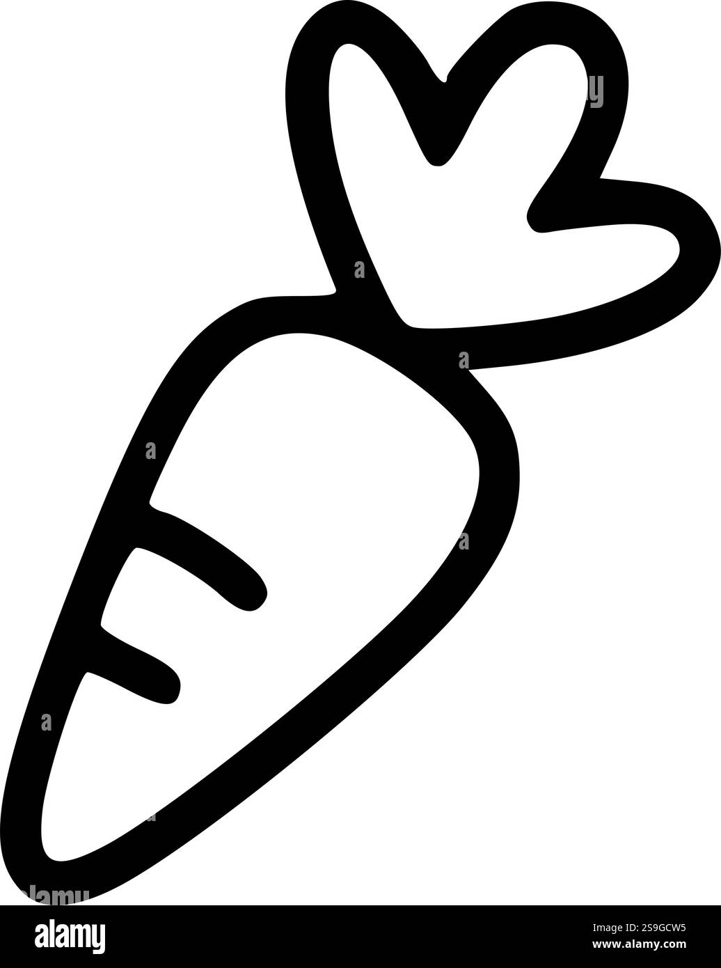 Silhouette a carota perfetta per l'artigianato pasquale, l'arredamento primaverile e i progetti di sublimazione Illustrazione Vettoriale