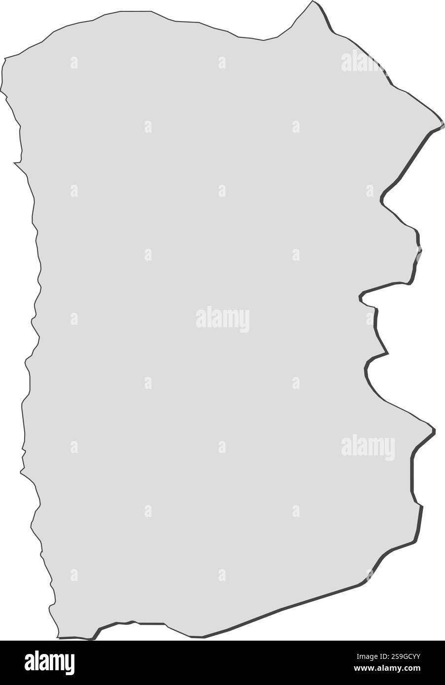 Mappa di Tarapacá, una provincia del Cile. Illustrazione Vettoriale