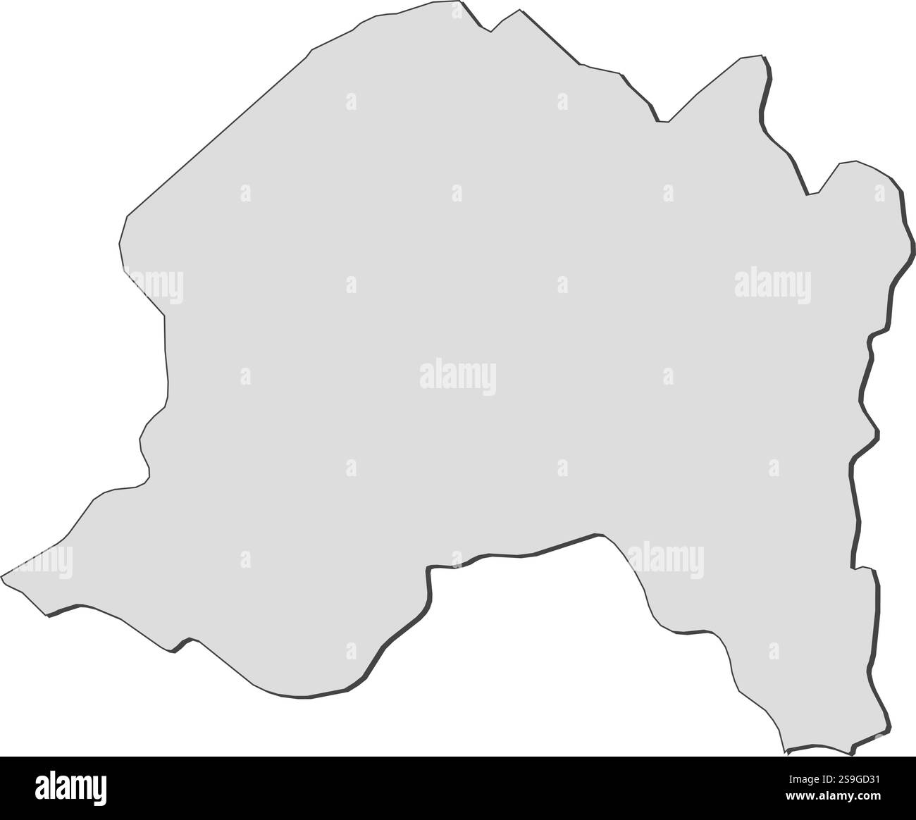 Mappa della regione metropolitana, una provincia del Cile. Illustrazione Vettoriale