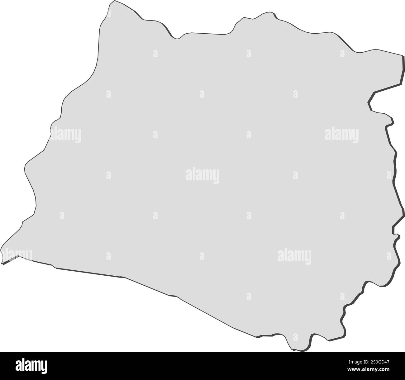 Mappa di Maule, una provincia del Cile. Illustrazione Vettoriale
