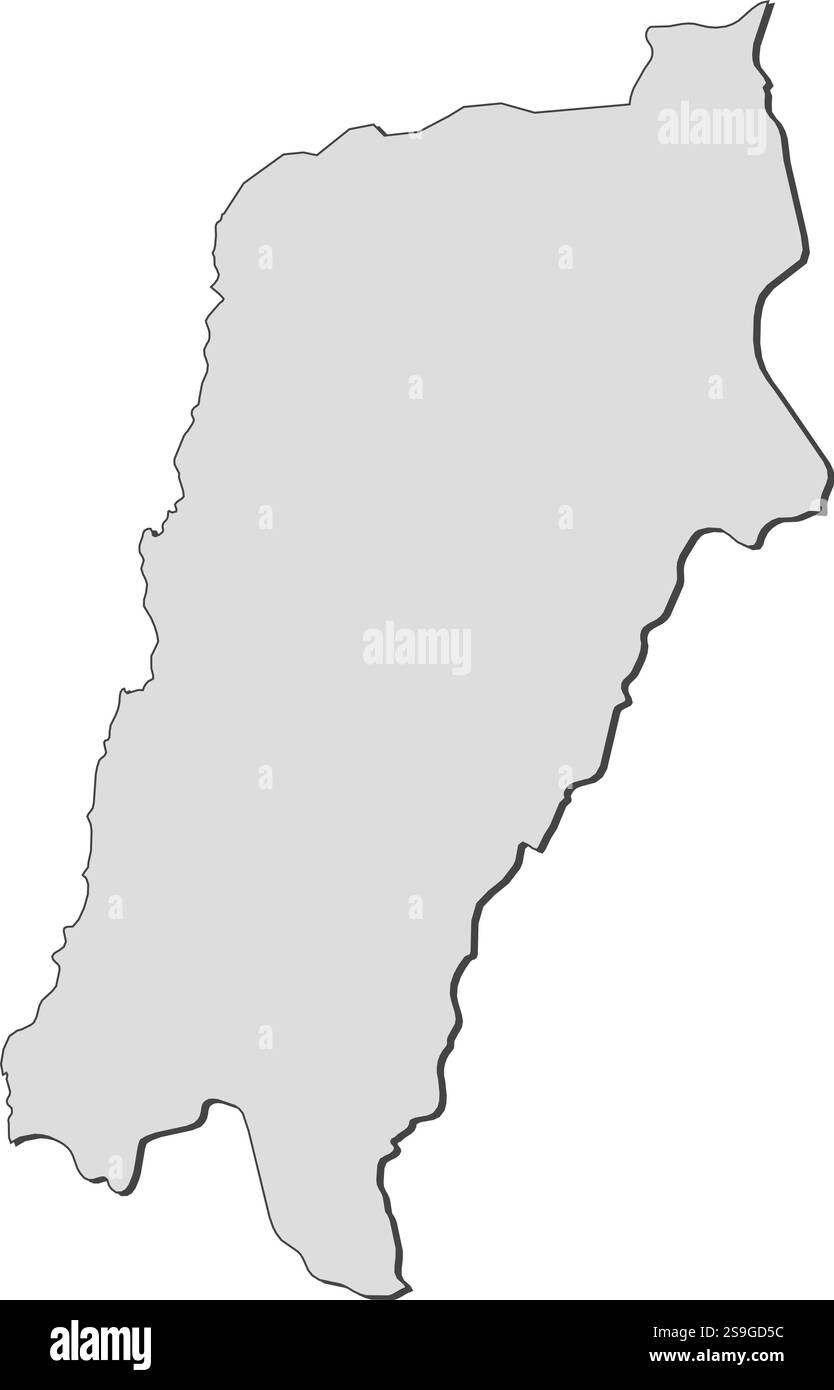 Mappa di Atacama, una provincia del Cile. Illustrazione Vettoriale