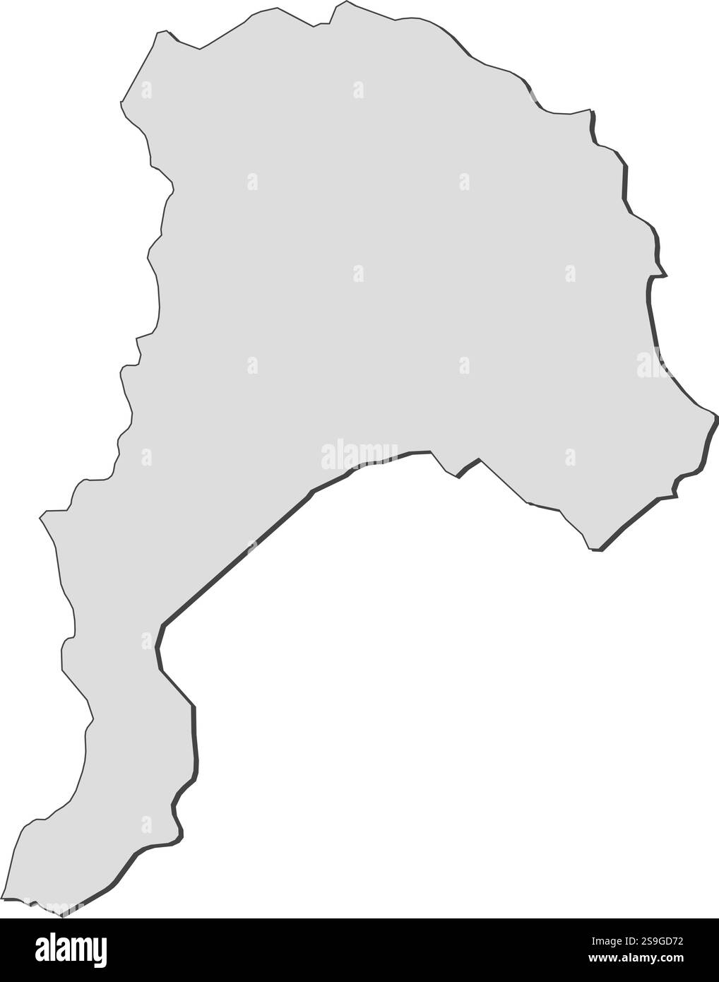 Mappa di Valparaíso, una provincia del Cile. Illustrazione Vettoriale