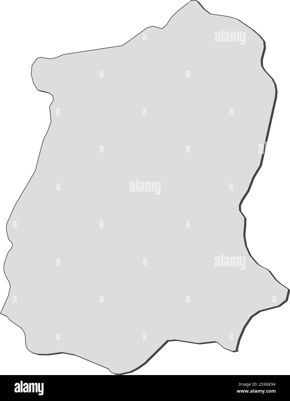 Mappa del Sikkim, una provincia dell'India. Illustrazione Vettoriale