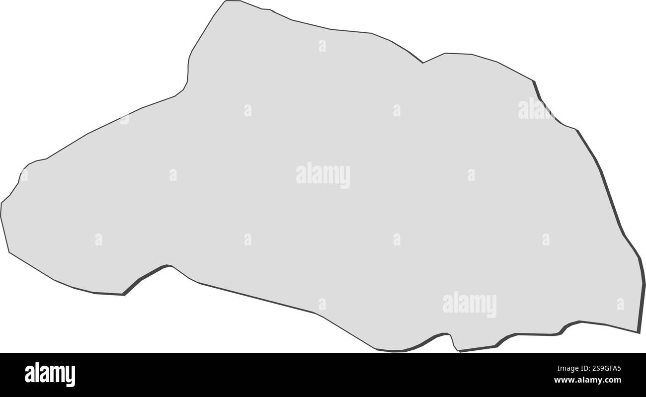 Mappa di Saitama, una provincia del Giappone. Illustrazione Vettoriale