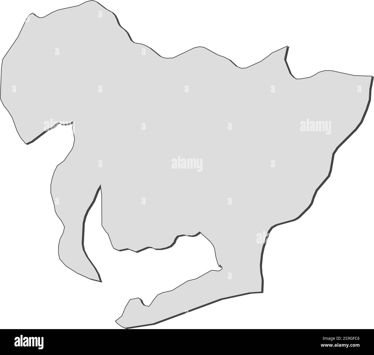 Mappa di Aichi, una provincia del Giappone. Illustrazione Vettoriale