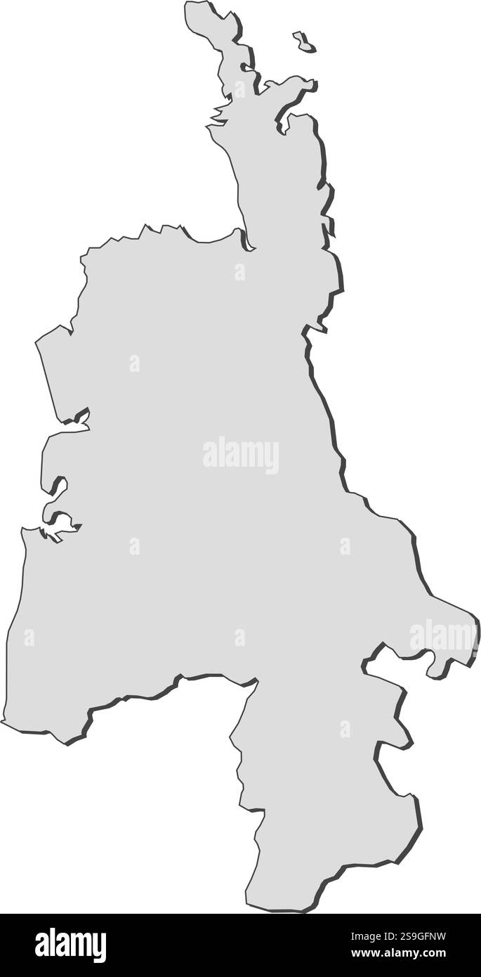 Mappa di Waikato, una provincia della nuova Zelanda. Illustrazione Vettoriale