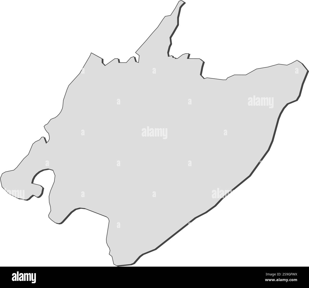 Mappa di Wellington, una provincia della nuova Zelanda. Illustrazione Vettoriale