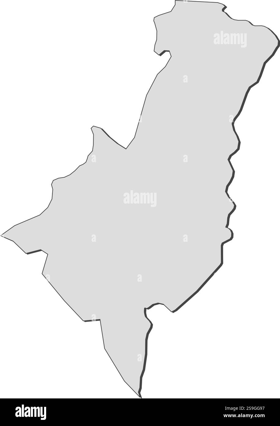 Mappa di Gisborne, una provincia della nuova Zelanda. Illustrazione Vettoriale