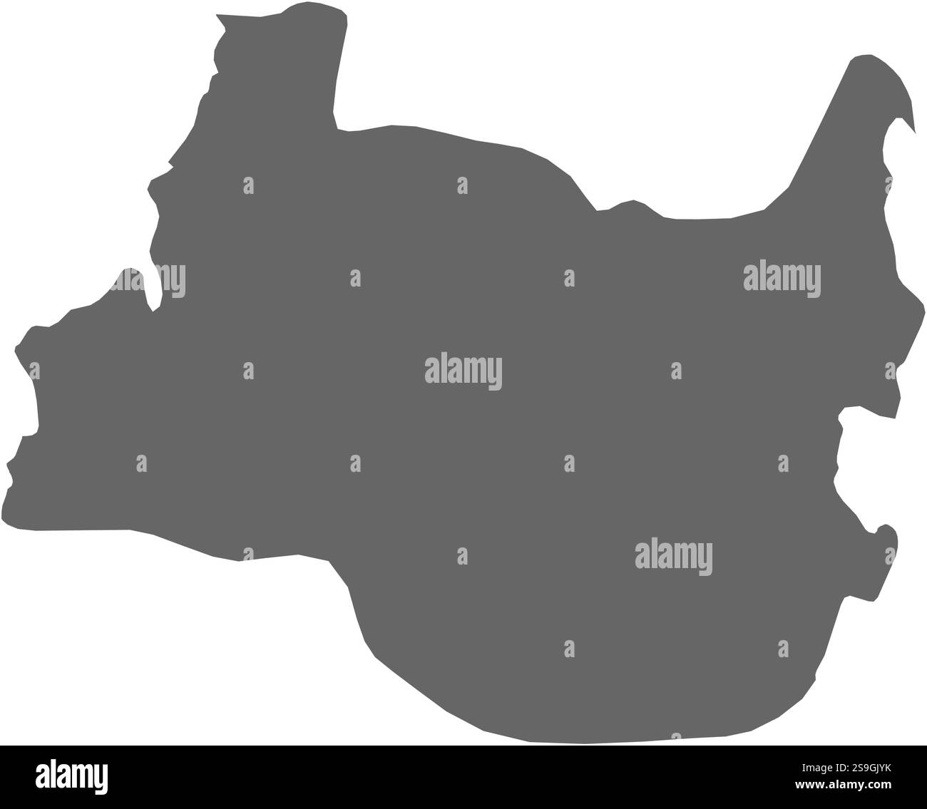 Mappa di Los Ríos, una provincia del Cile. Illustrazione Vettoriale