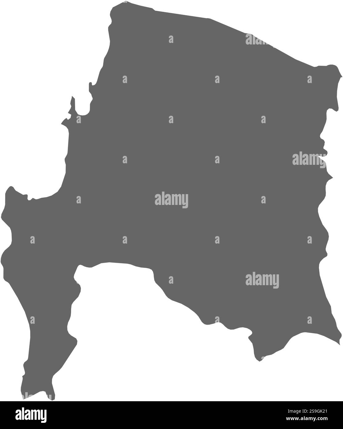 Mappa di Bio-Bío, una provincia del Cile. Illustrazione Vettoriale