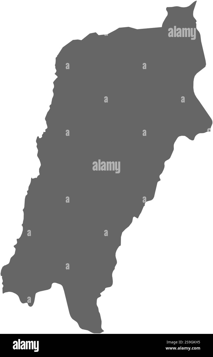 Mappa di Atacama, una provincia del Cile. Illustrazione Vettoriale