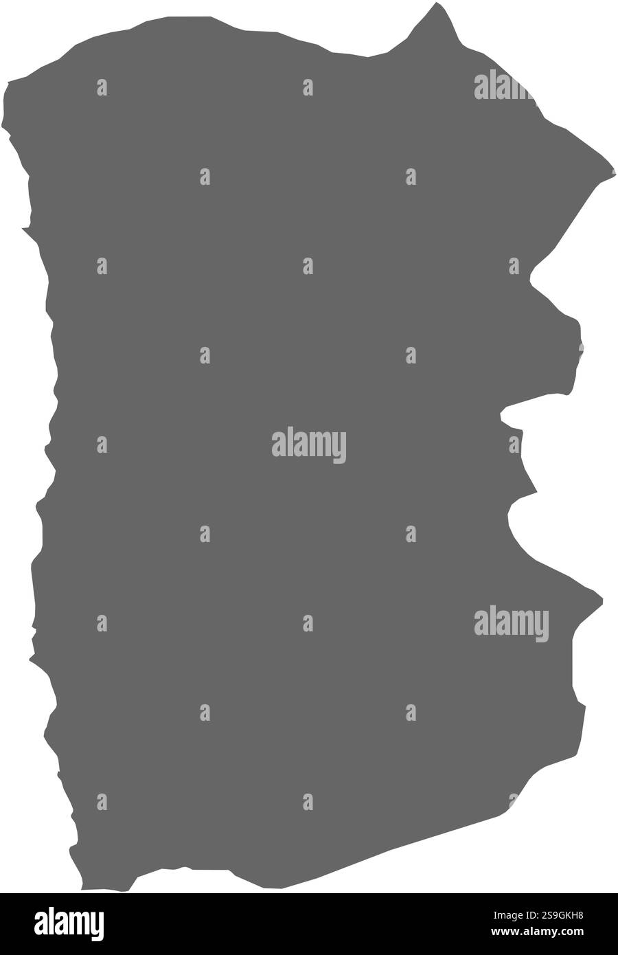 Mappa di Tarapacá, una provincia del Cile. Illustrazione Vettoriale