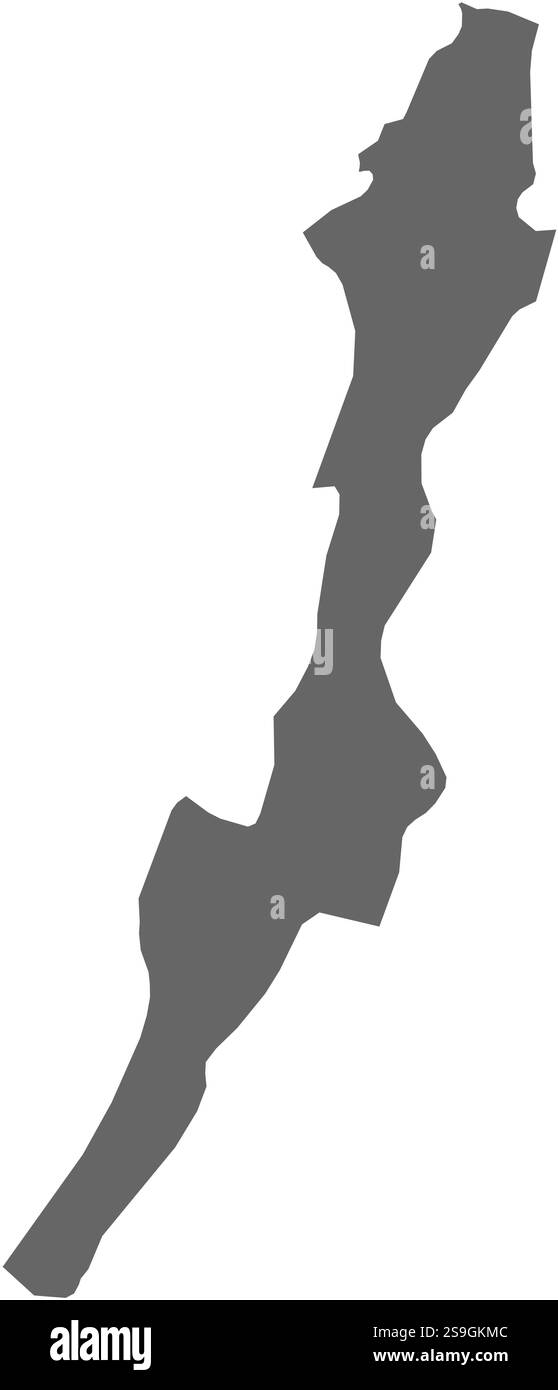 Mappa di Bogotà, una provincia della Colombia. Illustrazione Vettoriale