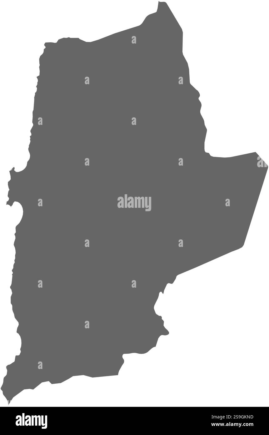 Cartina di Antofagasta, una provincia del Cile. Illustrazione Vettoriale